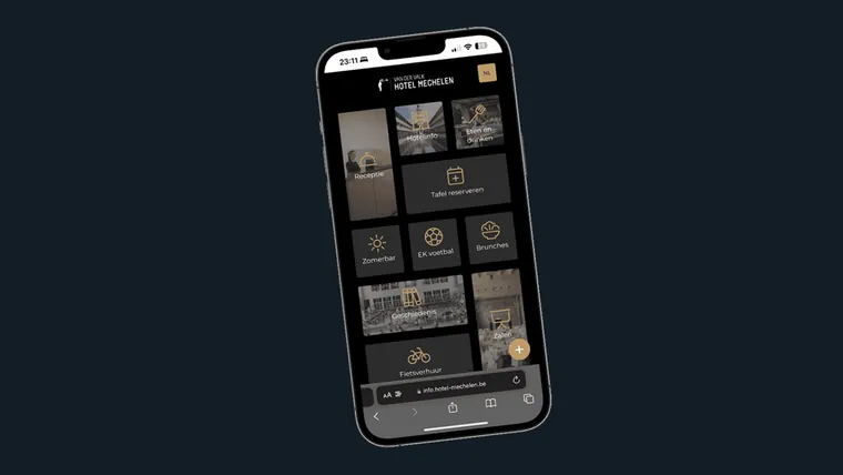 Van der Valk Guest Compass hotel-app webdesign Antwerpen