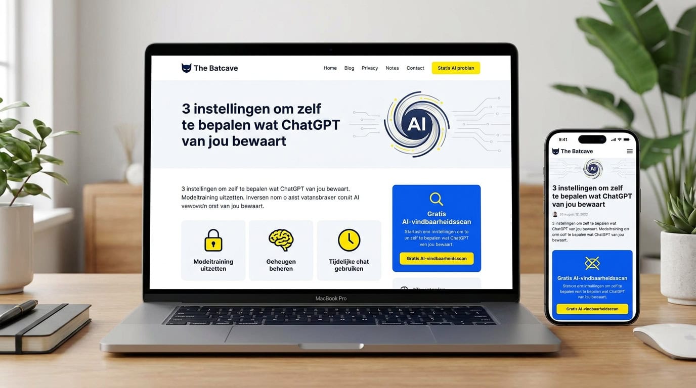 ChatGPT instellingen met eigen data – The Batcave